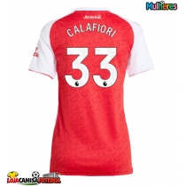 Camisa de Futebol Arsenal Riccardo Calafiori #33 Equipamento Principal Mulheres 2025-26 Manga Curta